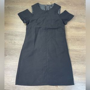 TopShop Women’s Cold Shoulder Little Black Dress with back Zipper, size 6